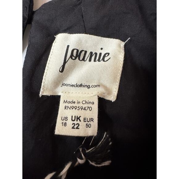 New US 18 UK 22 Joanie Black & White Dani Daisy Jumpsuit Cropped Tie Light - Picture 7 of 10